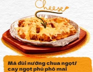Má đùi nướng chua ngọt/cay ngọt phủ phô mai