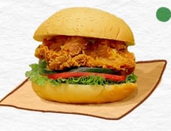 Burger gà chiên