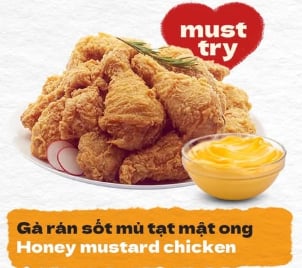 Gà rán sốt mù tạt mật ong