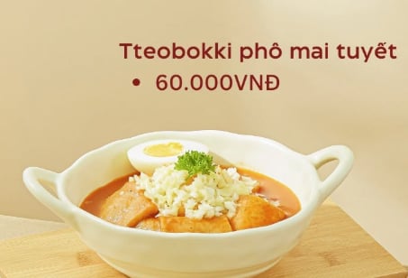 TTeobokki phô mai tuyết